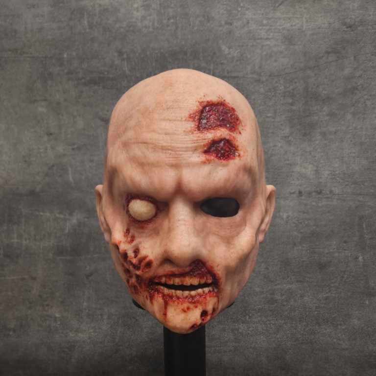 Masque de zombie réaliste en silicone