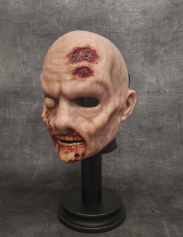 Masque de zombie réaliste en silicone