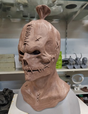 Sculpture pour Masque d'épouvantail en silicone